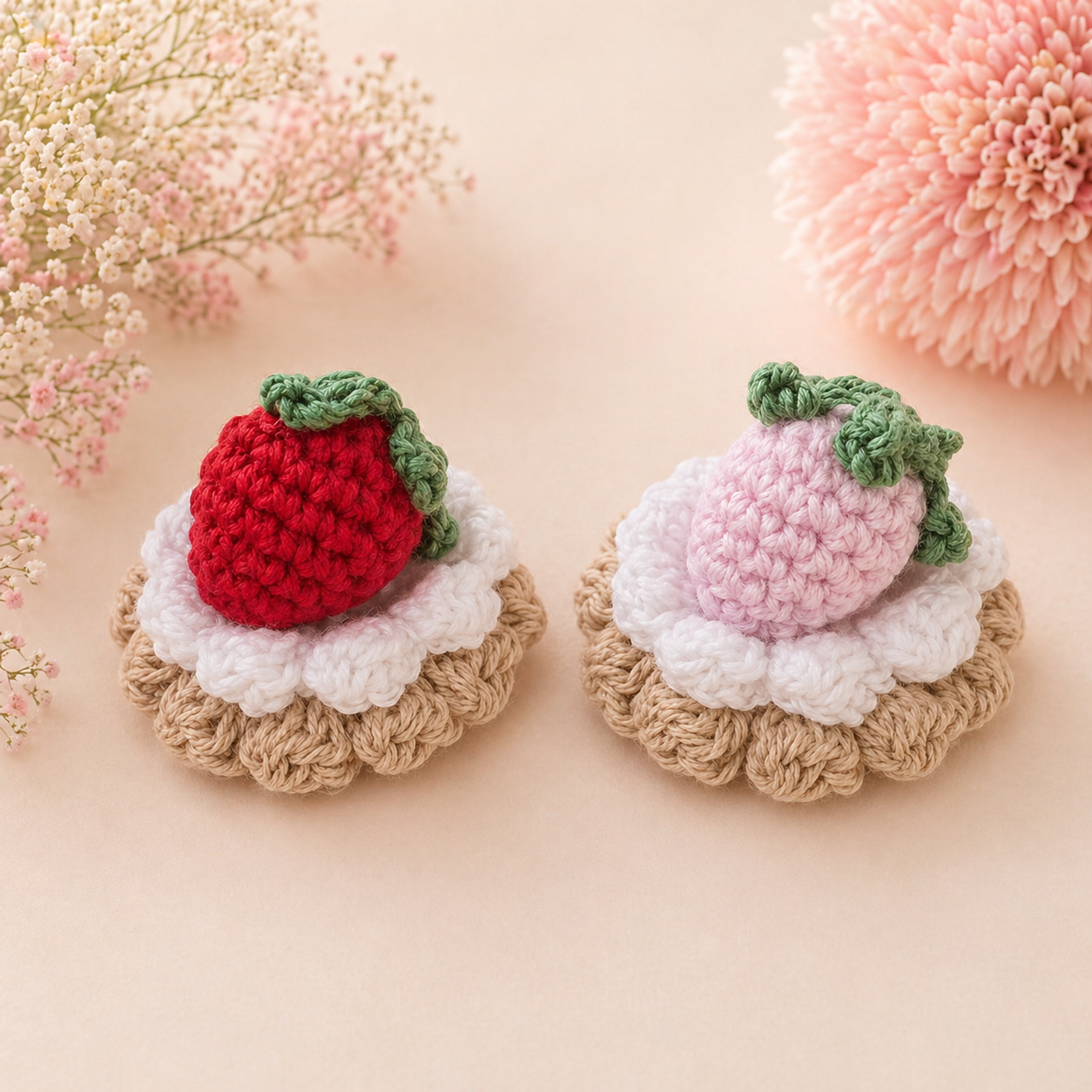 いちごのヘアクリップ2